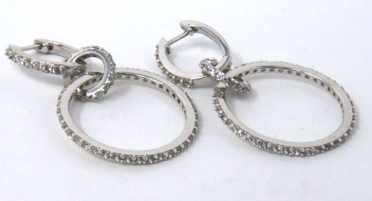 Sterling Silver Cubic Zirconia Dangle Earrings