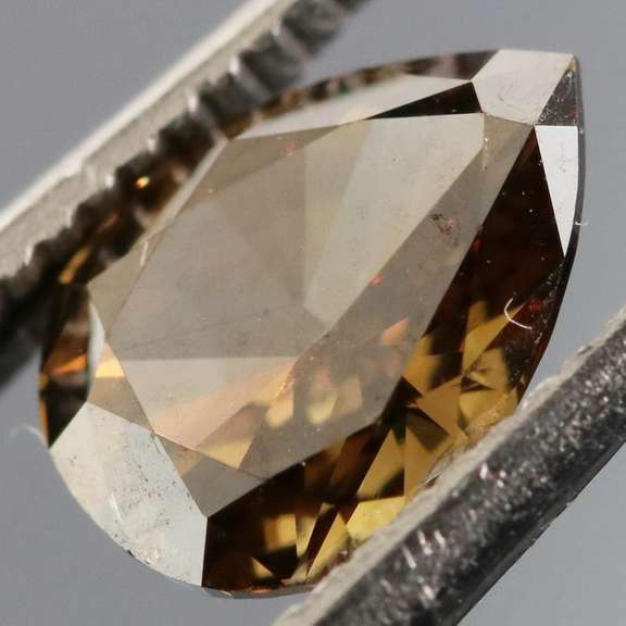 Unique .38ct pear cut chocolate Diamond