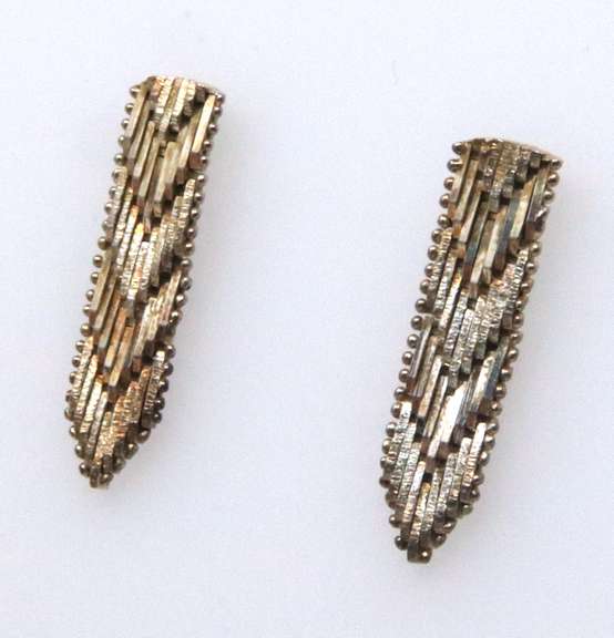 Vintage Sterling Silver Braided Earrings