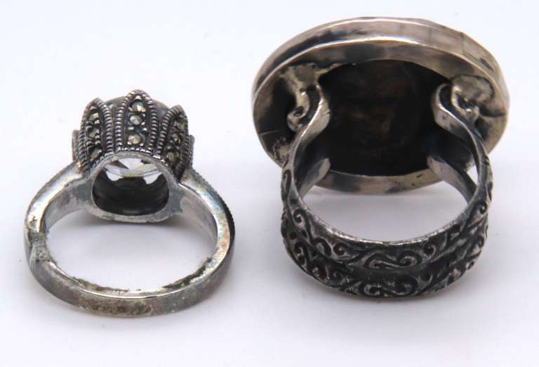Vintage Sterling Silver Lot of 2 Rings