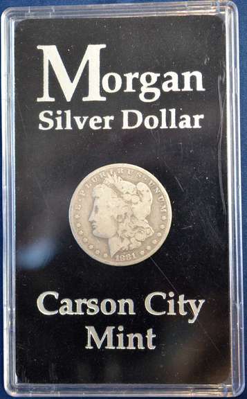 1881-CC Morgan Silver Dollar, Circulated.