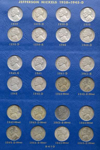 2 Sets Of Complete Jefferson Nickels 1938-1964