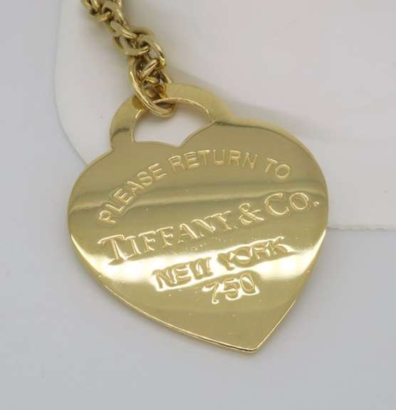 Rare 18k Extra Large Tiffany & Co Heart Tag