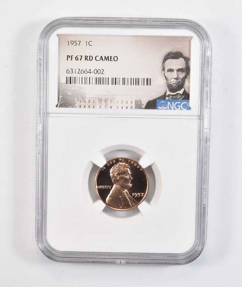 PF67 RD CAM 1957 Lincoln Wheat Cent - Graded NGC