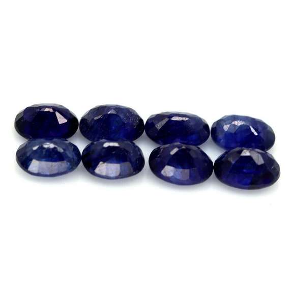 9.62ct cobalt blue Sapphire set from Madagascar