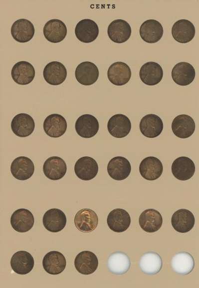 Nearly Complete Set of 137 Lincoln Cents 1909 to 1958-D in album