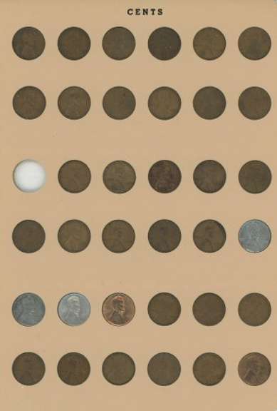 Partial Set of 113 Diff. Lincoln Cents 1909 to 1960-D in album