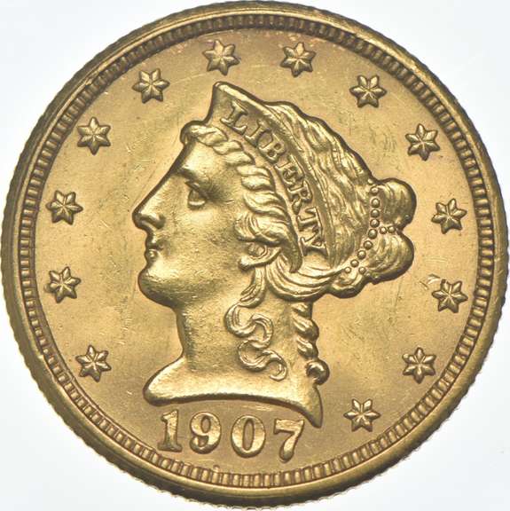 1907 $2.50 Liberty Head Gold Quarter Eagle