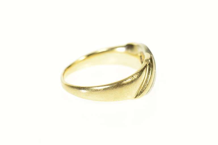 10K Yellow Gold Men's Two Tone Diamond Striped Wedding Ring
