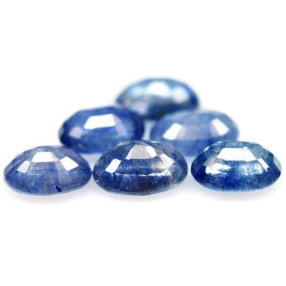 9.81ct cobalt blue Sapphire set from Madagascar