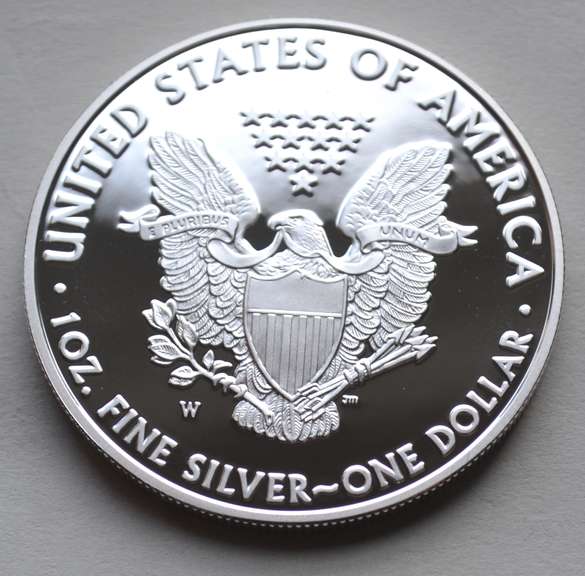 2008 W Proof Silver Eagle With Box & Paper