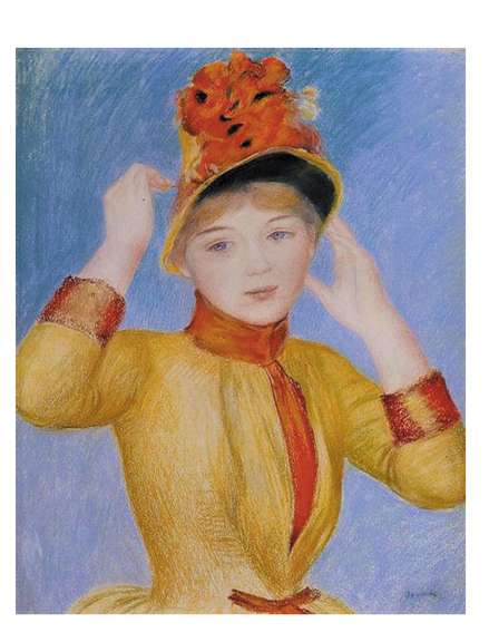 Pierre-Auguste Renoir Bust of a Woman Yellow Dress