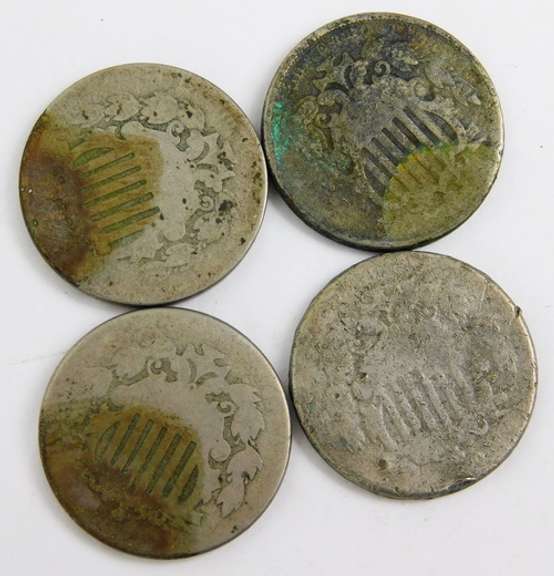 4 U.S. Shield Nickels