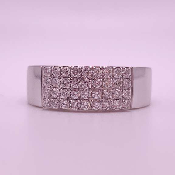 Gent's 14kt Gold & Diamond Band Ring