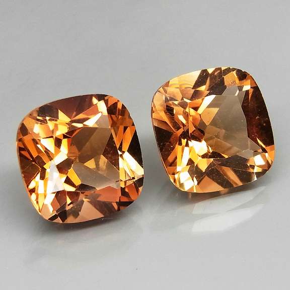 Regal 7.46ct Imperial Topaz Pair