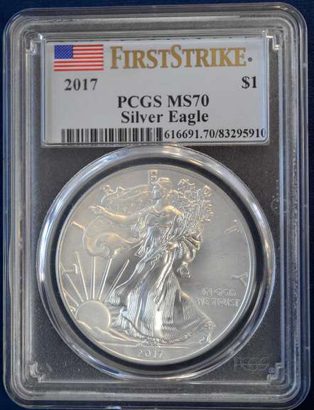 2017 PCGS MS70 Silver Eagle First Strike MILKY
