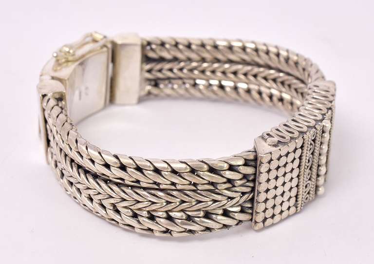 Heavy Highly Detailed Sterling Silver Bracelet