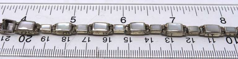 Vintage Sterling Silver Opal Bracelet