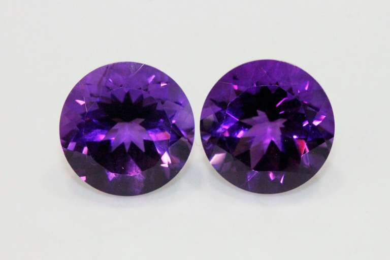 Gem Quality Pair of Natural Amethyst