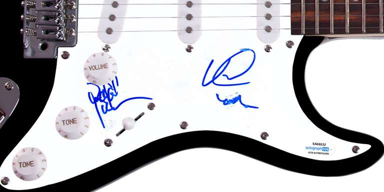 Earth Wind and Fire Autographed Signed Guitar ACOA