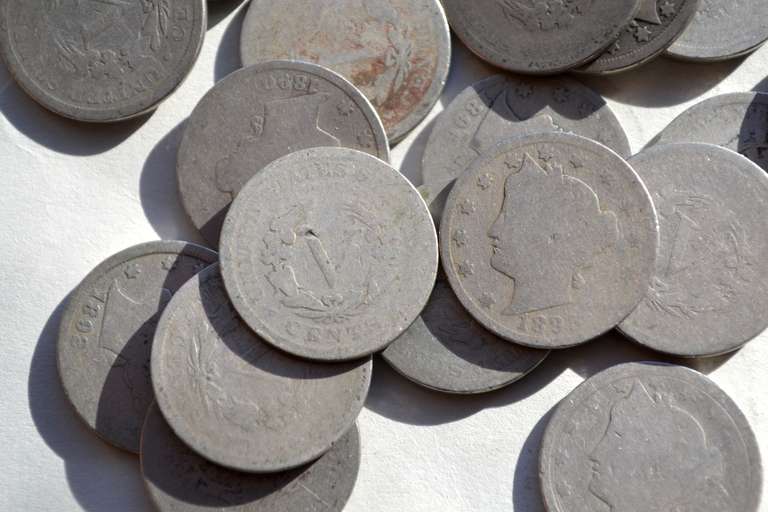 3 Each 1890-1893  1895-99 V Nickels