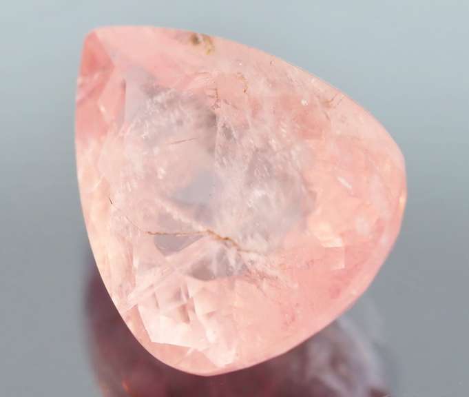 Huge! Bubblegum pink 10.45ct UNHEATED pink Morganite pear
