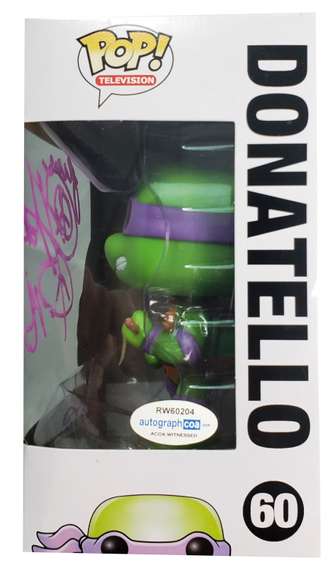 Corey Feldman Autographed Vaulted TMNT Donatello Funko Pop! #60 ACOA Witness ITP ACOA