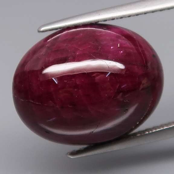 Heated only! 19.01ct top red Ruby cabochon