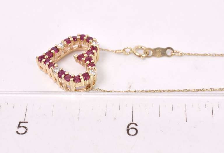 Ravishing Ruby and Diamond Ring in Yellow Gold