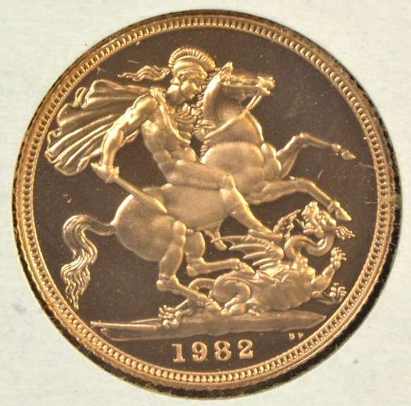 Superb Ultra Cameo Gem Proof 1982 British Gold Sovereign
