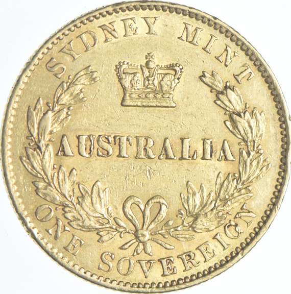 1866 S Australia 1 Sovereign Gold Coin