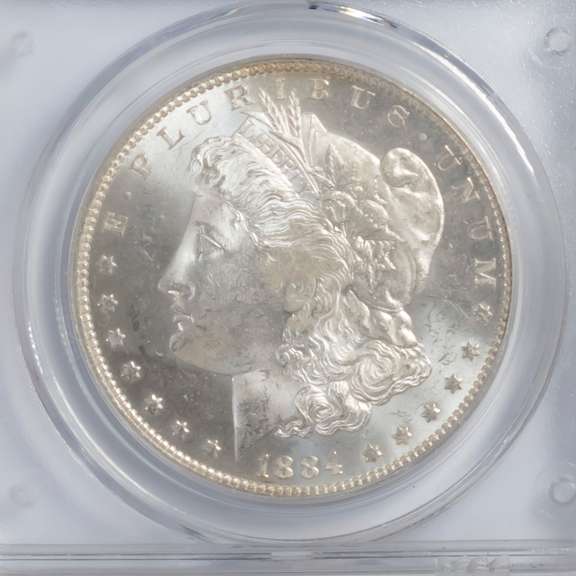 1884 O In An Old Rattler MS62 PL Holder