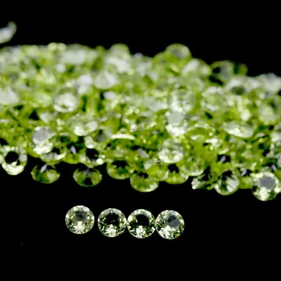 Solitaire cut! Unheated! 12.17ct Peridot set