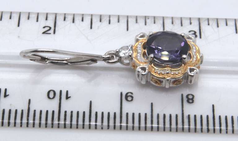 Sterling Silver Gemstone Dangle Earrings