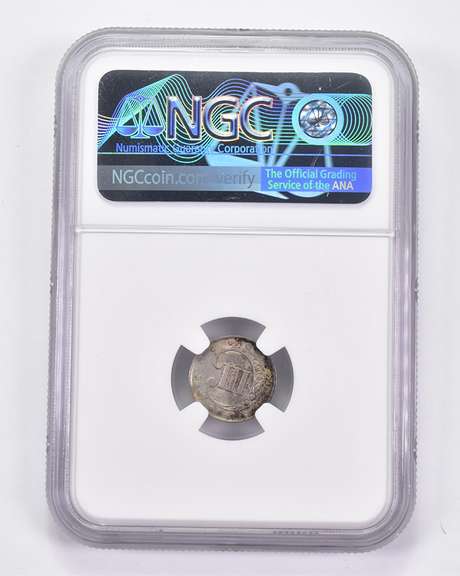 MS62 1852 Silver Three-Cent Piece - Graded NGC