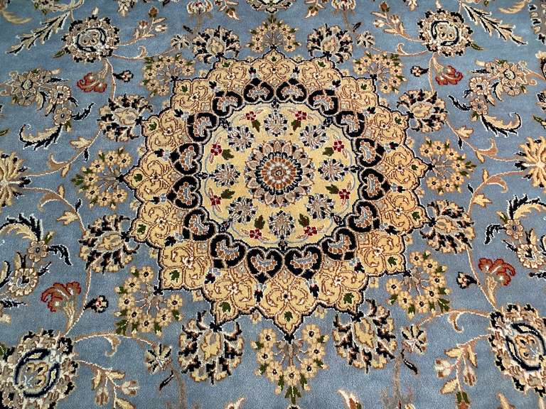 FINE SILK & WOOL KASHAN RUG 8x10.4
