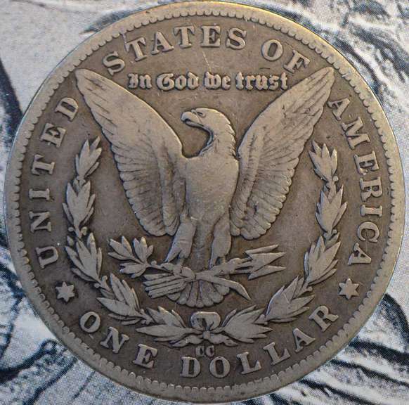 1881-CC Morgan Silver Dollar, Circulated.
