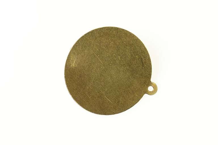 14K Yellow Gold Happy Anniversary Retro 1960's Clover Love Cuff Links