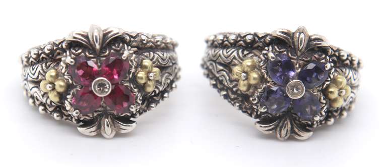 Lot of 2 Vintage Sterling Silver Rings