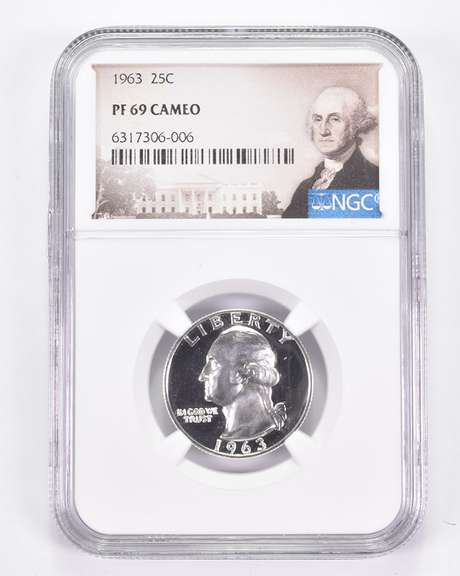 PF69 CAM 1963 Washington Quarter - Graded NGC