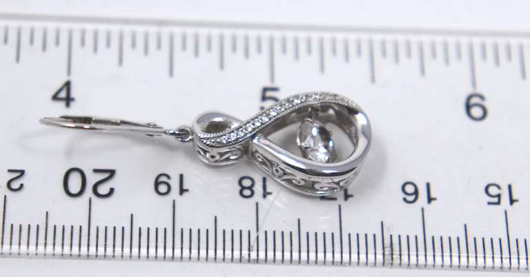 Lot of 2 Dangle Earrings in Sterling Silver