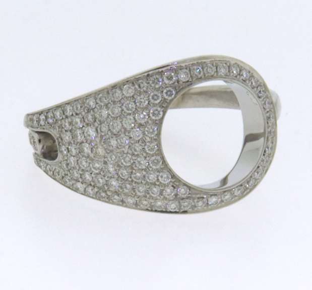 Sparkling 18kt Movado Pave Diamond Fancy Ring