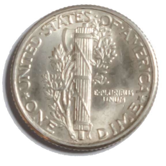 1930 Full Split Bands BU Mercury Dime