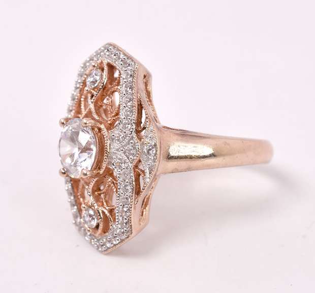 Sparkling Crystal Ring in Sterling Silver