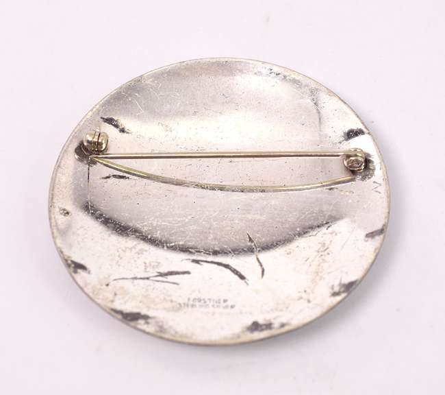 Floral Carved Sterling Silver Pin