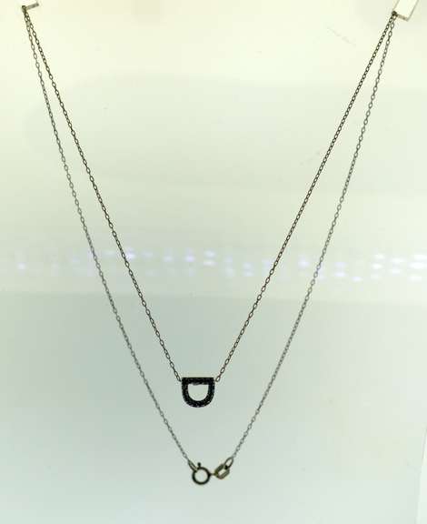 Sterling Silver Half A Moon Pendant With Chain