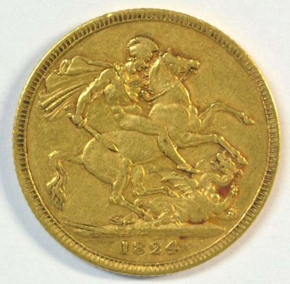 Scarce XF 1824 Great Britain Gold Sovereign of George IV