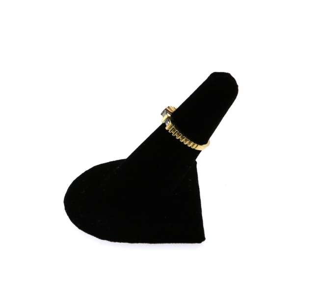 Triple Baguette Diamond Ring with 14k Gold