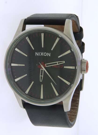 Nixon Never Be Late Day Date Quartz Watch