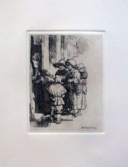 Rembrandt, Beggars Receiving Alms
